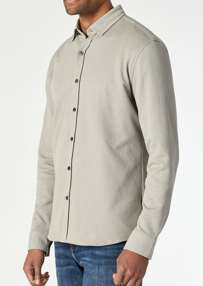 Mavi mens stretch button down light grey collared dress casual shirt Manitoba Canada