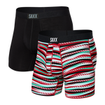 Saxx underwear vibe boxer brief ballpark pouch holiday print 2 pack black sugar buzz Manitoba Canada