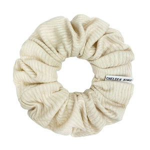 French Ribbed Classic Scrunchie - Natural