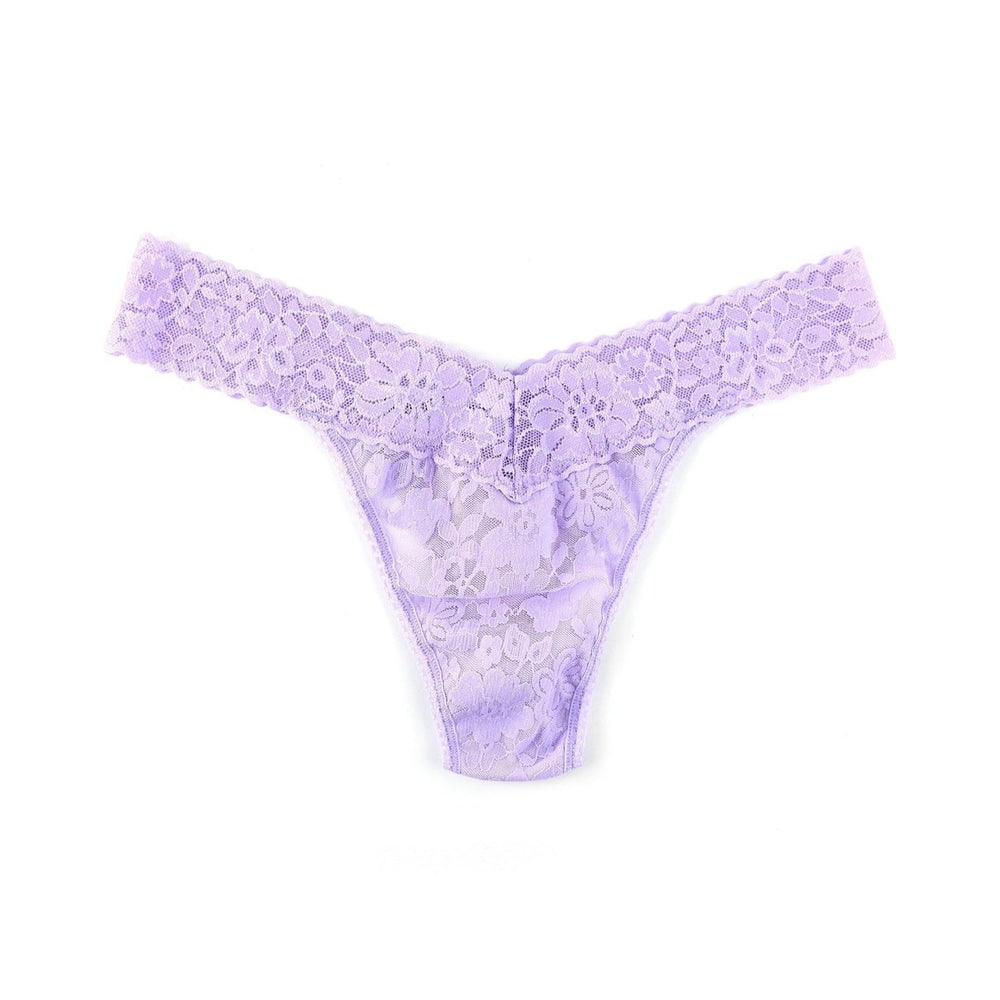 Hanky Panky daily lace original rise v waistband one size fits most stretch lace thong moon crystal light purple Manitoba Canada