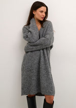 Kaffe Ella chunky knit wool blend tunic dress heather grey melange Manitoba Canada
