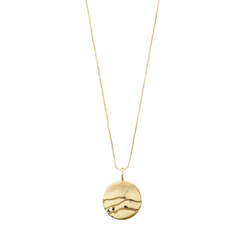 
            
                Load image into Gallery viewer, Pilgrim gold plated heat coin pendant necklace Manitoba Canada
            
        