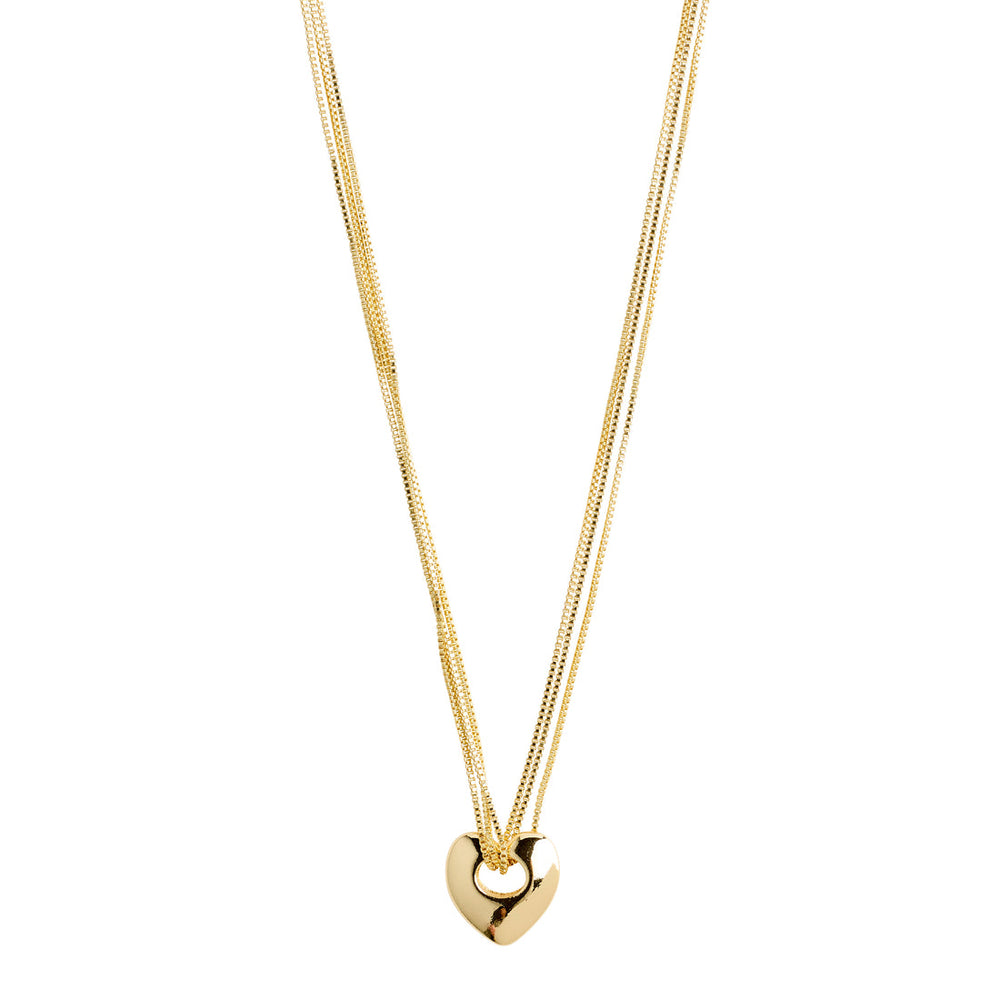 pilgrim jewelry wave heart pendant versatile layered chain gold plated necklace Manitoba Canada