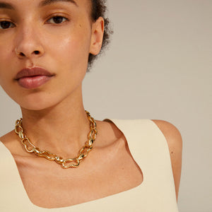 pilgrim jewlery gold plated elegant chunky wave chain necklace Manitoba Canada