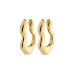 pilgrim jewelry wave recycled wavy hoop earrings with gold plating Manitoba Canada