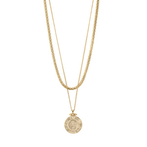 Pilgrim jewelry gold plated chain and coin pendant nomad 2 necklace set Manitoba Canada