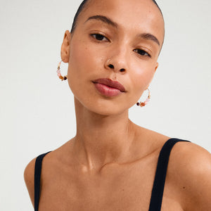 Dream Beaded Hoop Earrings