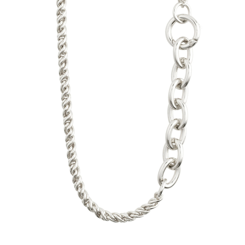 Pilgrim jewelry silver braided chain statement necklace manitoba canada