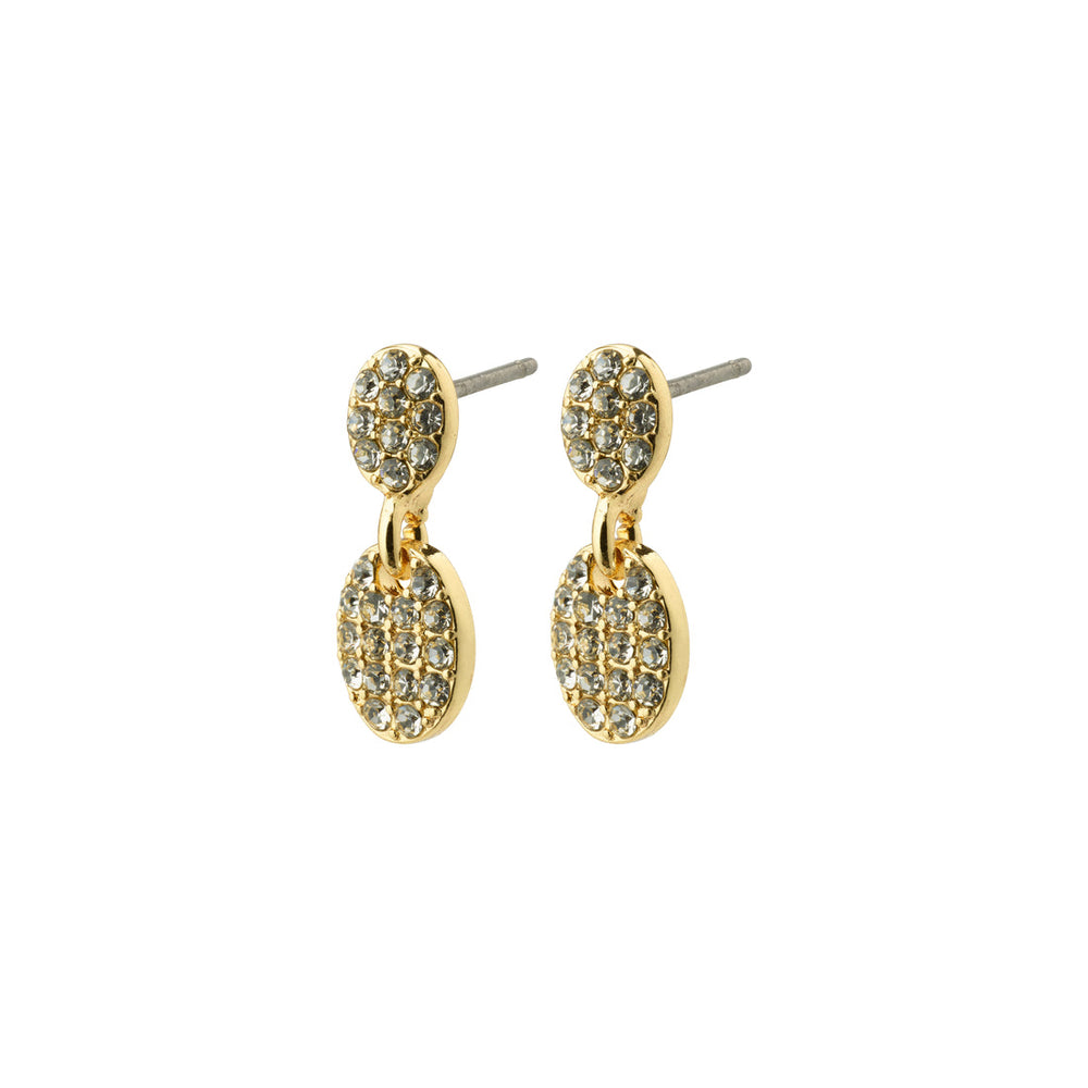 pilgrim jewelry gold plated elegant delicate crystal post drop earrings manitoba canada