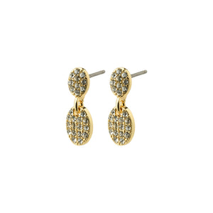 pilgrim jewelry gold plated elegant delicate crystal post drop earrings manitoba canada