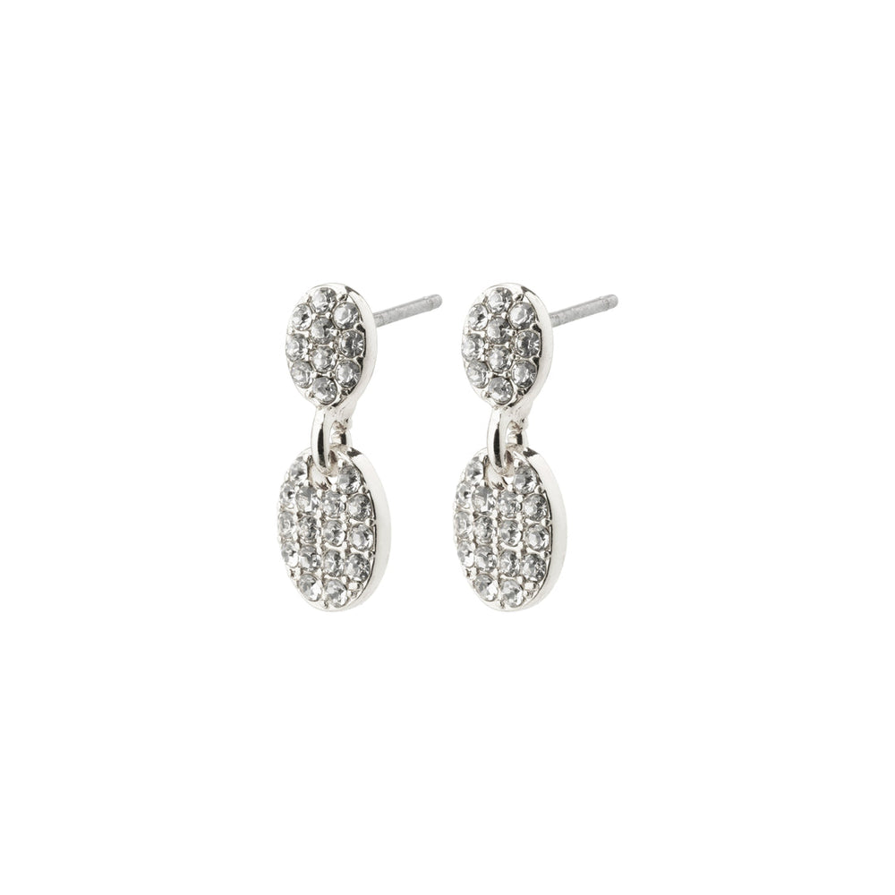 pilgrim jewelry elegant crystal drop post earrings with silver plating manitoba canada