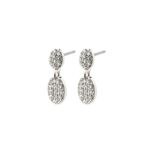 pilgrim jewelry elegant crystal drop post earrings with silver plating manitoba canada