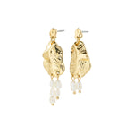 Pilgrim jewelry bloom elegant bohemian pearl gold coin post stud drop earrings Manitoba Canada