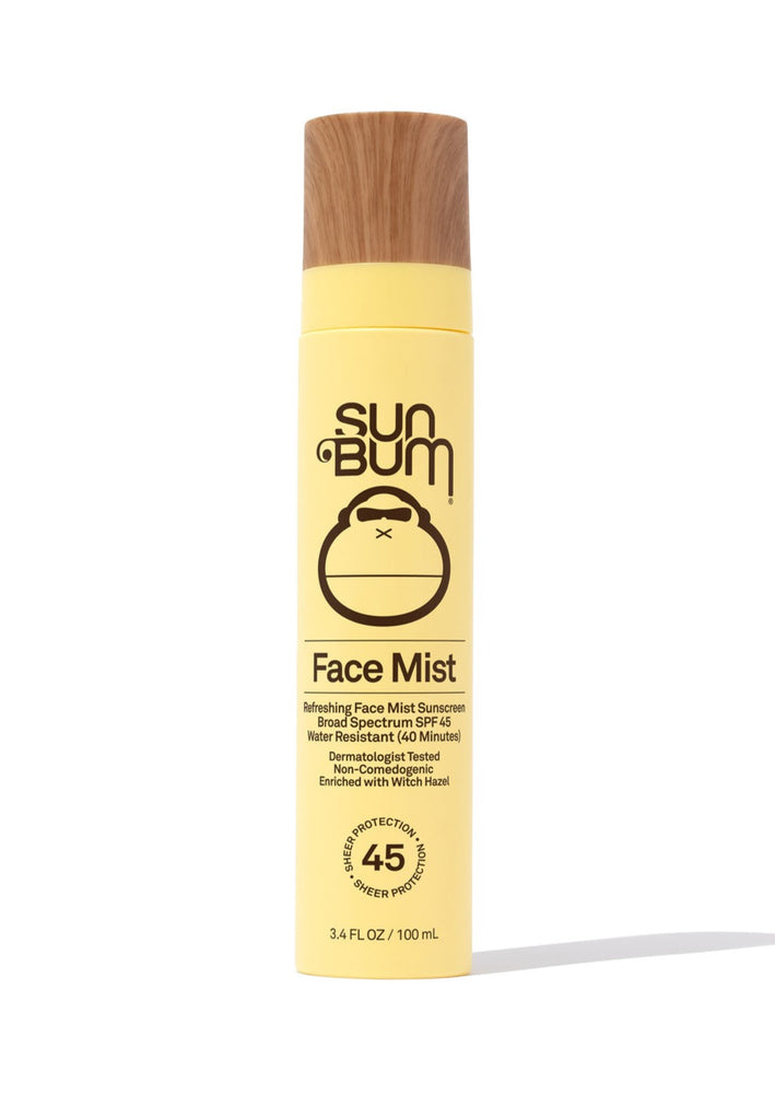 SPF 45 Sun Bum face mist make-up setting sunscreen spray vegan reef friendly Manitoba Canada