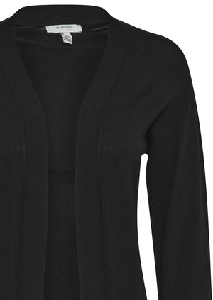 b.young essential lightweight long black open sweater cardigan for layering Manitoba Canada