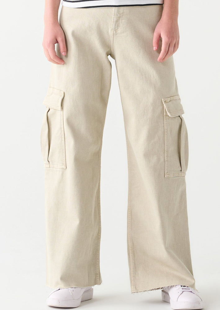 Dex Clothing beige cargo pocket stretch denim ankle pant Manitoba Canada