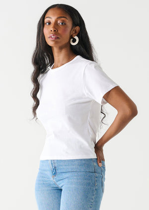 Dex Clothing classic white wardrobe staple soft cotton blend t-shirt Manitoba Canada