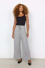 Soya Concept womens wide leg drawstring waist super soft marled heather grey loungewear pant Manitoba Canada