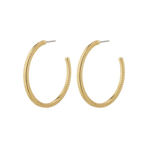 Pilgrim jewelry elegant medium size gold plated earrings Manitoba Canada