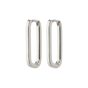 Pilgrim jewelry simple modern silver plated oval hoop earrings Manitoba Canada