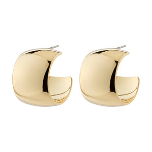 Pilgrim jewelry talulla wide statement post hoop earrings with gold plating Manitoba Canada