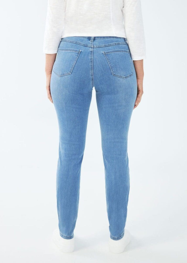 FDJ Olivia slim leg mid rise high stretch classic light chambray wash COOLMAX technology jeans Manitoba Canada