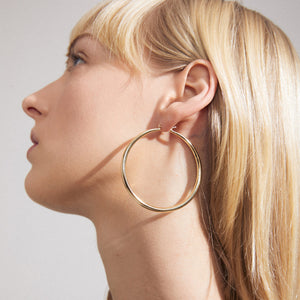 Pilgrim jewelry priya large recycled gold plated hoop statement classic earrings Manitoba Canada