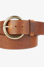 100% Leather Belt, Brave Belt, Round Gold Hardware, Winnipeg, Manitoba