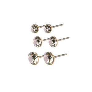 Millie 3 in 1 Crystal Earring Set