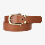 Made In Canada, Ethically Made, Gold Hardware, Brown Brave Leather Belt, Winnipeg, Manitoba