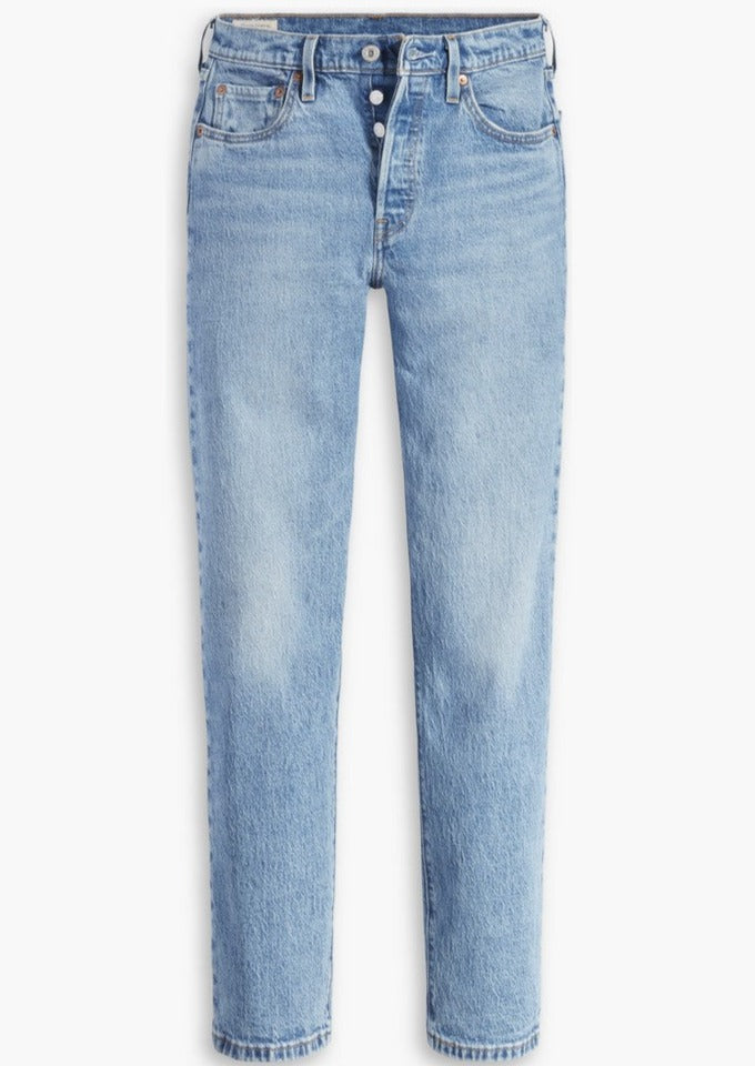 
            
                Load image into Gallery viewer, Levi Strauss iconic classic capsule wardrobe everyday light wash button fly straight leg 501 classic fit blue jeans hollow days Manitoba Canada
            
        