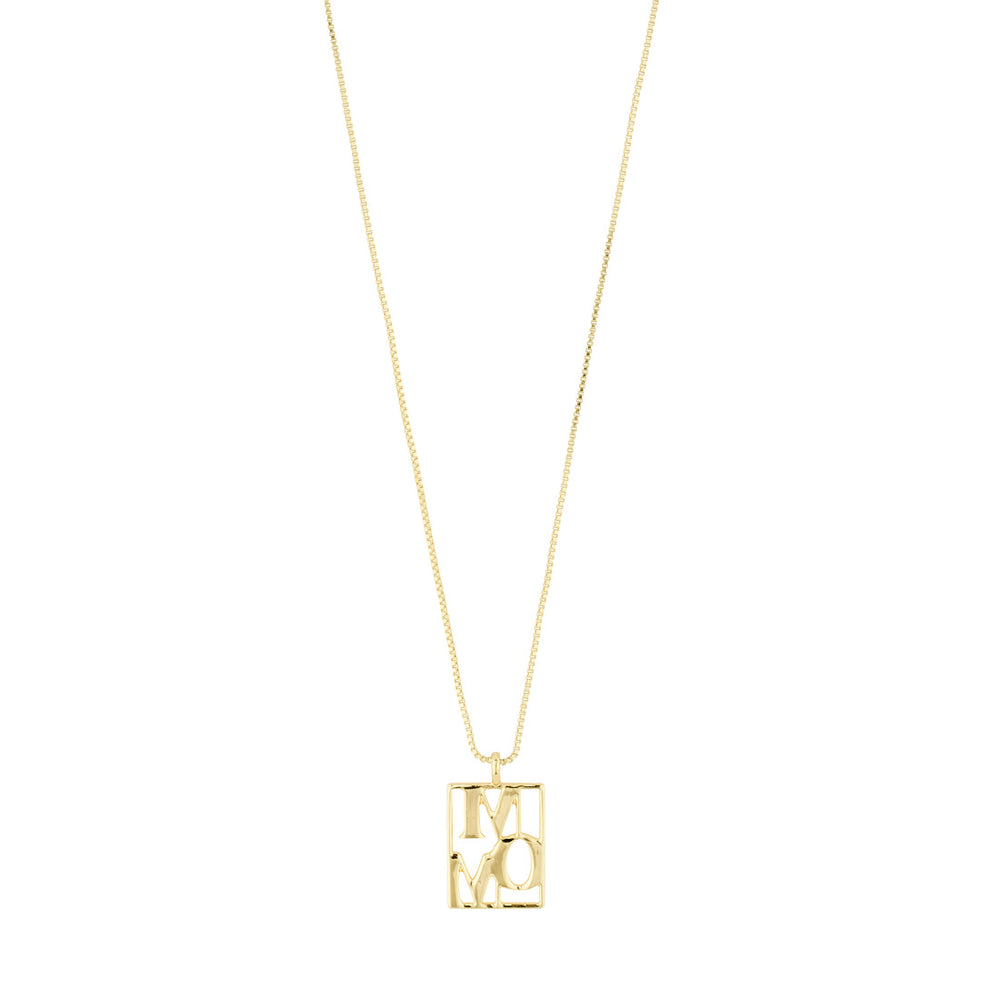 
            
                Load image into Gallery viewer, Pilgrim Jewelry gold plated mom monogram pendant necklace Manitoba Canada
            
        