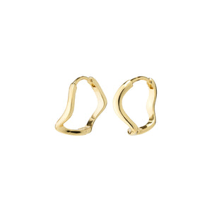 Alberte Organic Shape Hoop Earrings