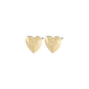 Pilgrim jewlery simple gold plated heart stud earrings Manitoba Canada