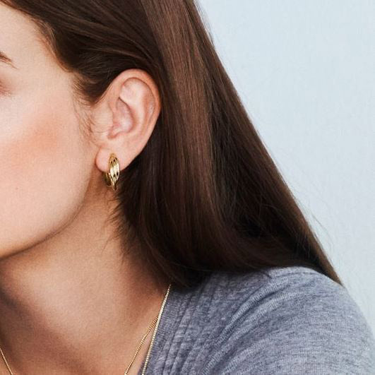 Jenifer Twirl Hoop Earrings