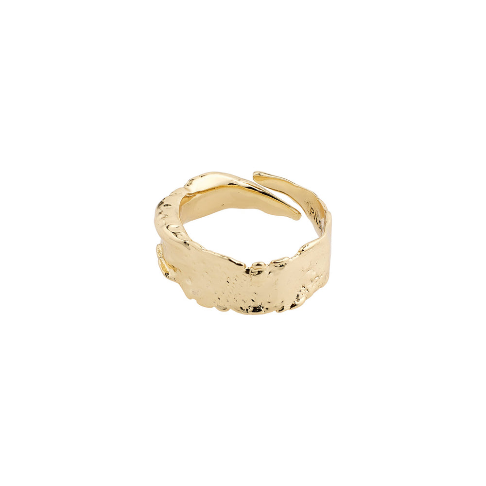 
            
                Load image into Gallery viewer, pilgrim jewlery bathilda chunky gold textured adjustable ring Manitoba Canada
            
        