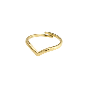 pilgrim jewelry gold adjustable v chevron slim stacking ring manitoba canada