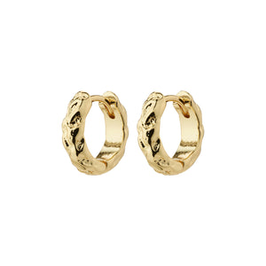 Pilgrim jewlery carla gold plated textured classic huggie hoop earrings Manitoba Canada