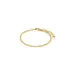 Pilgrim jewelry gold plated curb chain bracelet with extender chain and heart charm Manitoba Canada