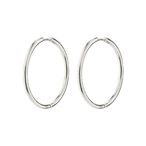 Pilgrim jewelry eanna classic silver plated maxi hoop earrings click lock closure Manitoba Canada