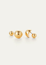 Jenny Bird Aurora high polished gold sphere stud earrings Manitoba Canada