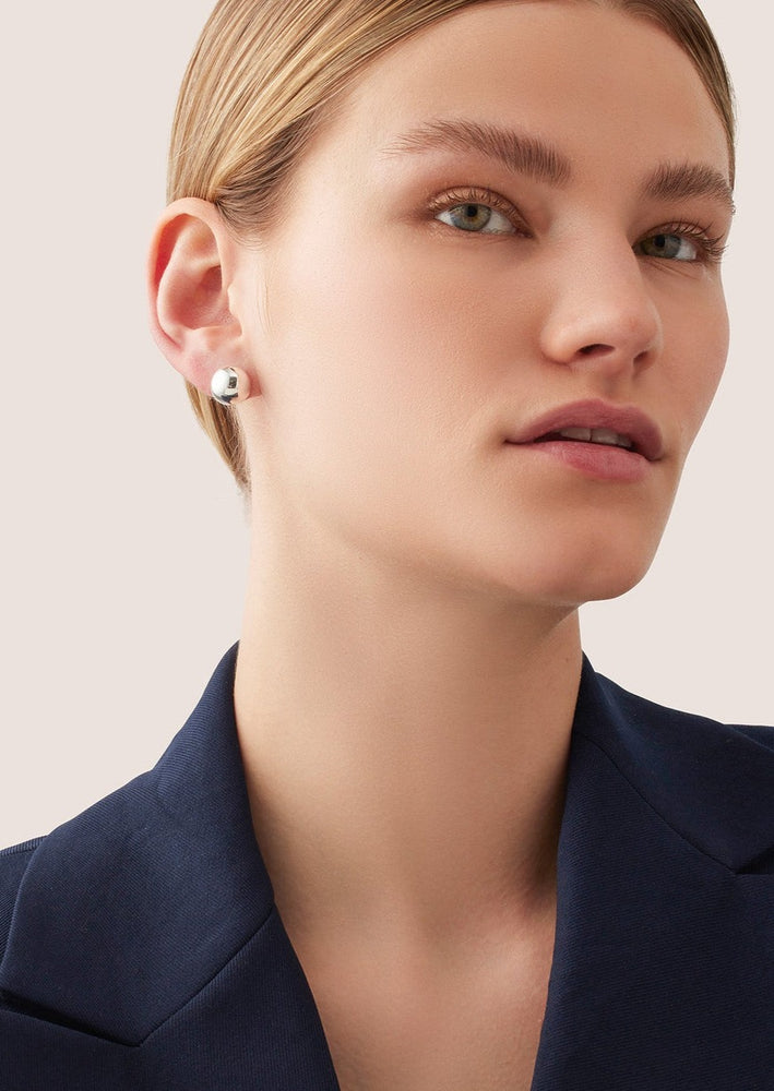 Jenny bird polished luxury silver minimalist timeless aurora circle stud earrings