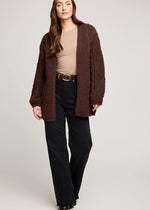 Open cardigan, large knit, fuzzy, Gentle Fawn, Winnipeg, Manitoba, Canada