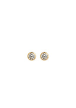 Lisbeth jewelry gold filled cubic zirconia tiny stacking minimal stud earrings hypoallergenic Manitoba Canada
