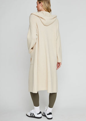 
            
                Load image into Gallery viewer, Gentle Fawn Maeve ecru off white hooded boucle coatagin long cardigan Manitoba Canada
            
        