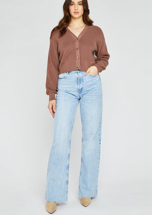 Gentle fawn nutshell brown orville classic relaxed fit cardigan Manitoba Canada