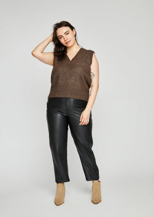 Relaxed fit v-neck layering fall staple jordyn sweater vest top by Gentle Fawn Manitoba Canada