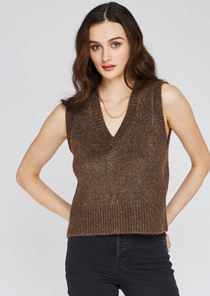 Gentle fawn jordyn woodland mix heather brown essential v-neck layering sweater vest Manitoba Canada