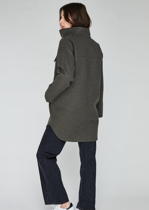 Gentle Fawn classic minimalist fall style wesley shacket heather evergreen Manitoba Canada 