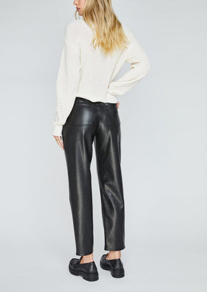 
            
                Load image into Gallery viewer, Gentle Fawn carter elevated ankle length faux leather black trouser pant Manitoba Canada
            
        